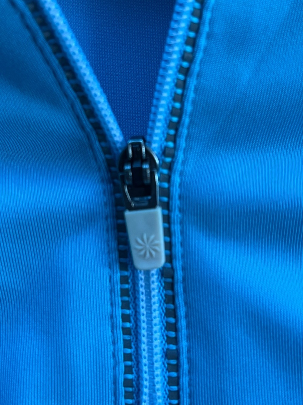 Athleta turquoise half-zip athletic long-sleeve top mock neck size L - Picture 5 of 11